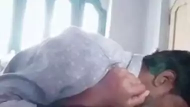 Marathi wife getting her boobs sucked by colleague