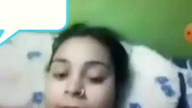 Today Exclusive- Cute Desi Girl Showing Her Boobs On Video Call