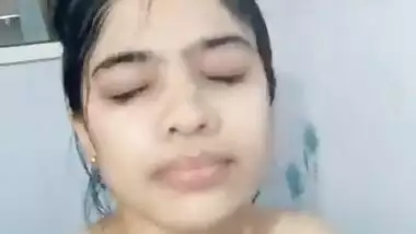 Having bath