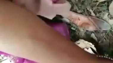 Desi village girl outdoor with lover